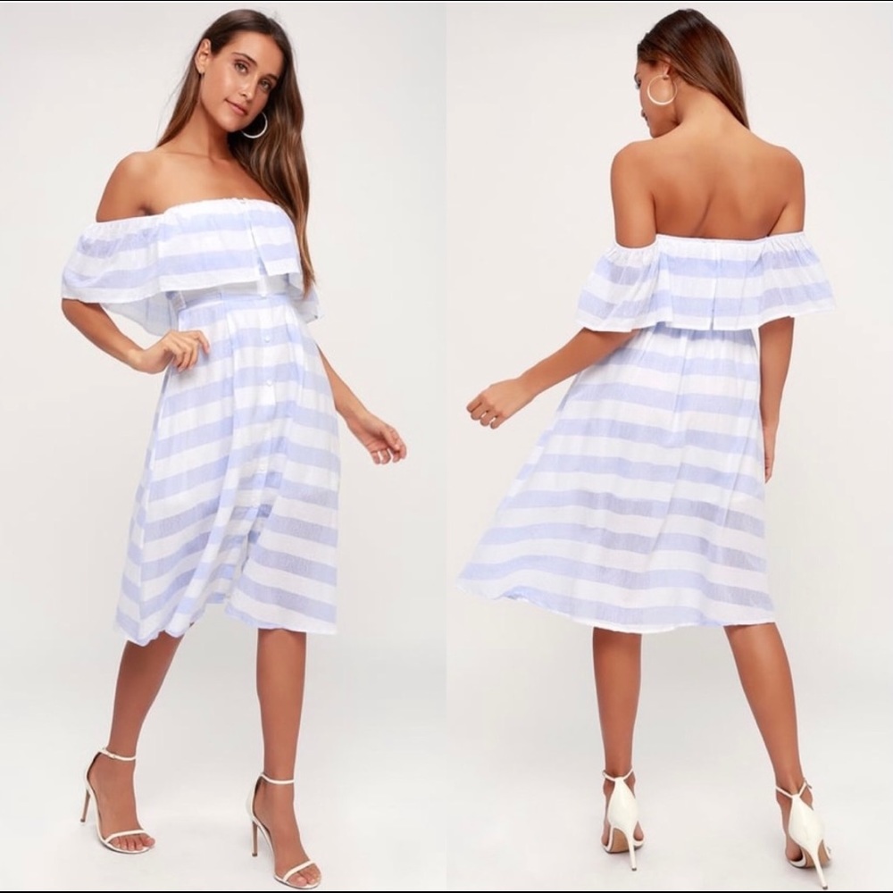 Lulu’s | Transatlantic Voyage Striped Midi Dress